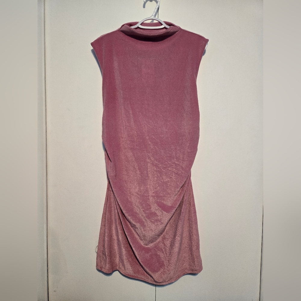 A New Day Pink‎ Sleeveless Ruched Siding Dress